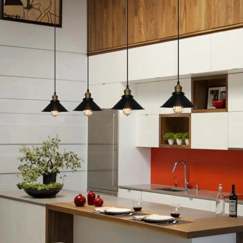 Cone-Shaped Pendant Light Made of Brass