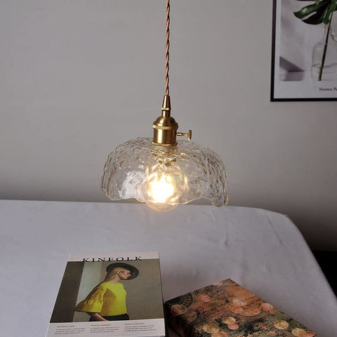 Irregular Brass Glass Pendant Light | Elegant Brass Finish & Eye-Catching Design