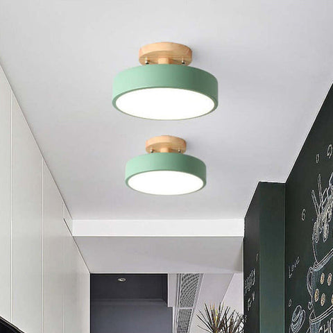 Modern Led Ceiling Light Made Of Wood