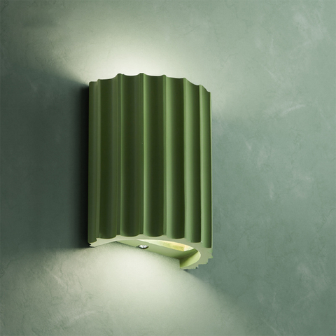 Modern Semi-Circular Resin Wall Sconce For Living Room