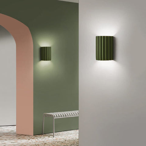Modern Semi-Circular Resin Wall Sconce For Living Room