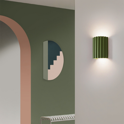Modern Semi-Circular Resin Wall Sconce For Living Room