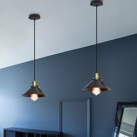 Cone-Shaped Pendant Light Made of Brass