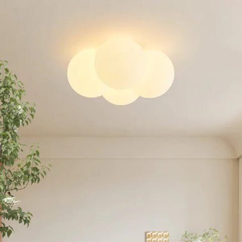 Modern Cloud Hardware Ceiling Lamp | Sleek Design with Soft, Serene Illumination | Three-Color Changing LED Included