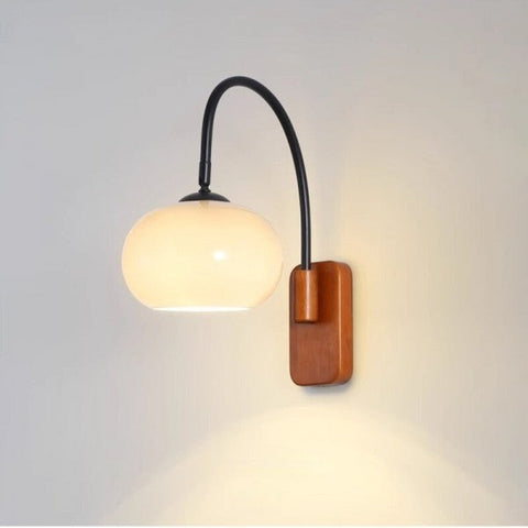 Bauhaus Kaki Rotatable Glass Wall Light