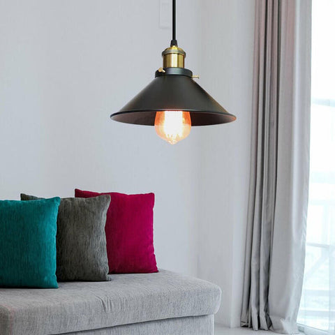 Cone-Shaped Pendant Light Made of Brass