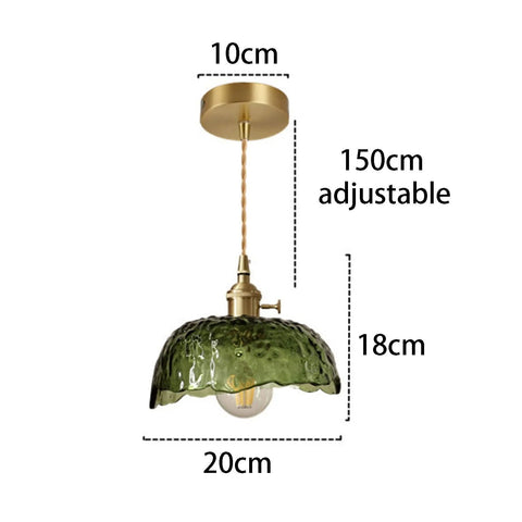 Irregular Brass Glass Pendant Light | Elegant Brass Finish & Eye-Catching Design