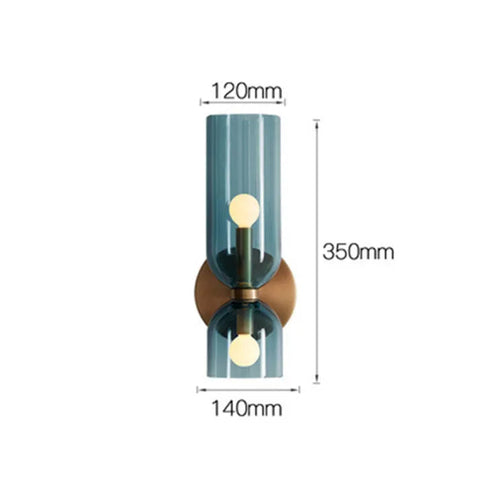 Double Head Glass Wall Lamp Led Sconce
