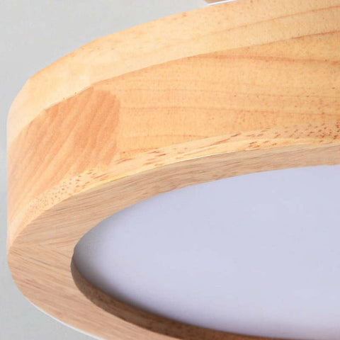Modern Led Ceiling Light Made Of Wood