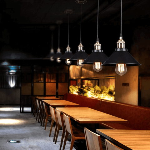Cone-Shaped Pendant Light Made of Brass