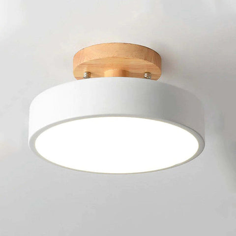 Modern Led Ceiling Light Made Of Wood