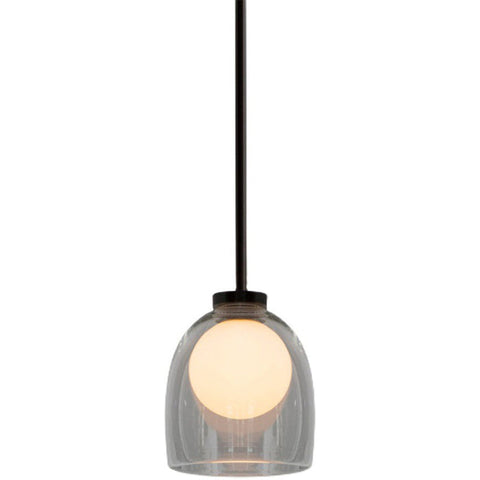 Modern Lustre Glass Ball Pendant Light | Clear or Smoked Finish for Elegant Spaces