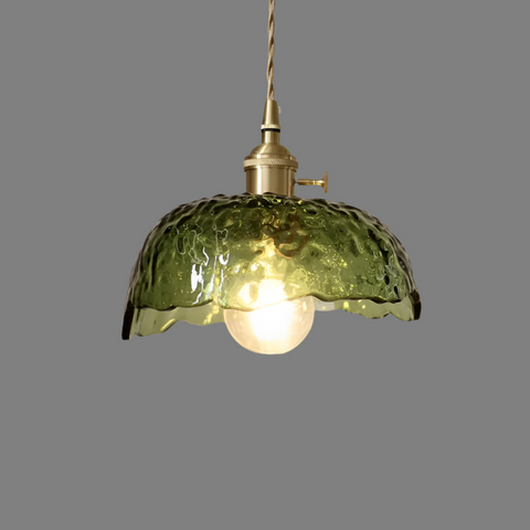 Irregular Brass Glass Pendant Light | Elegant Brass Finish & Eye-Catching Design