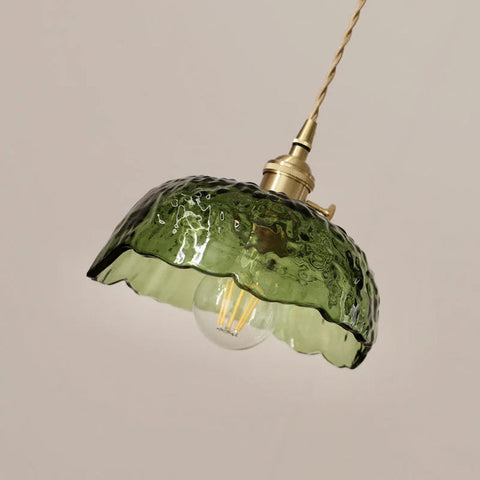 Irregular Brass Glass Pendant Light | Elegant Brass Finish & Eye-Catching Design