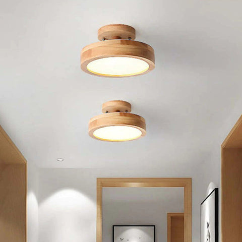 Modern Led Ceiling Light Made Of Wood