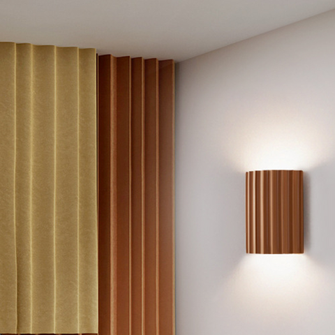 Modern Semi-Circular Resin Wall Sconce For Living Room