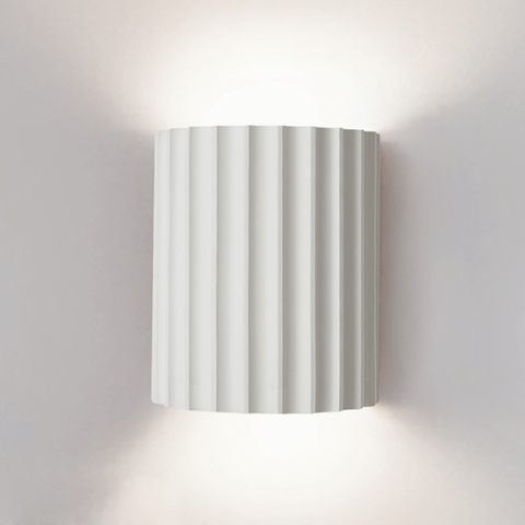 Modern Semi-Circular Resin Wall Sconce For Living Room