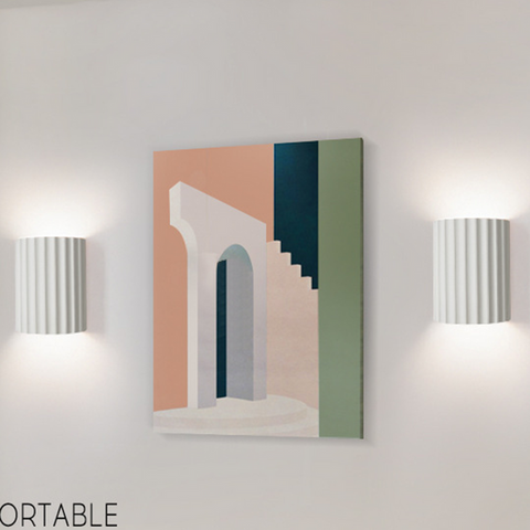 Modern Semi-Circular Resin Wall Sconce For Living Room