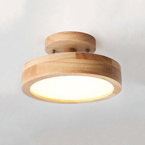 Modern Led Ceiling Light Made Of Wood