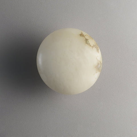 Elegant Alabaster Oval Ceiling Lamp | Natural Minimalist Design