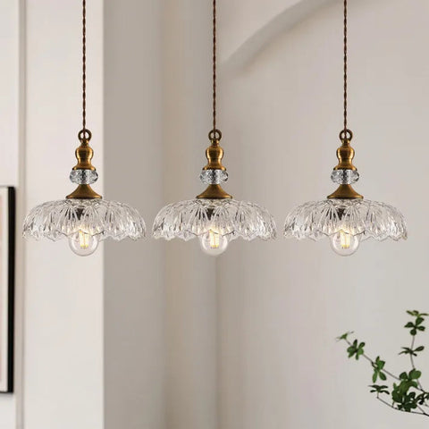 Mid-Century Mini Kitchen Island Glass Pendant Light | Stylish Retro Design, E26/E27 Bulb Base