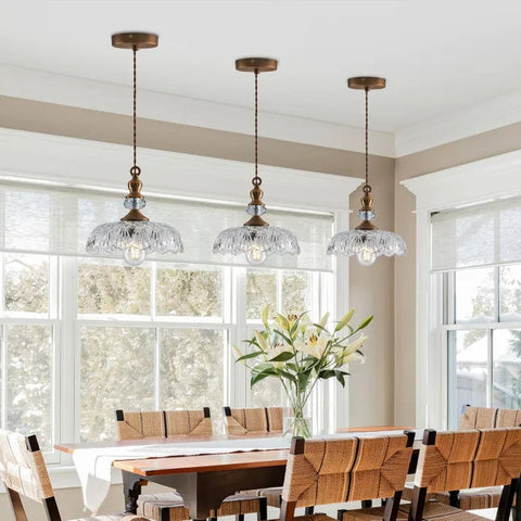 Mid-Century Mini Kitchen Island Glass Pendant Light | Stylish Retro Design, E26/E27 Bulb Base