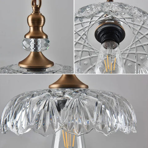 Mid-Century Mini Kitchen Island Glass Pendant Light | Stylish Retro Design, E26/E27 Bulb Base