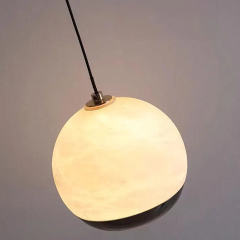 Nordic Marble Alabaster Globe Pendant Lamp | Elegant LED Lighting