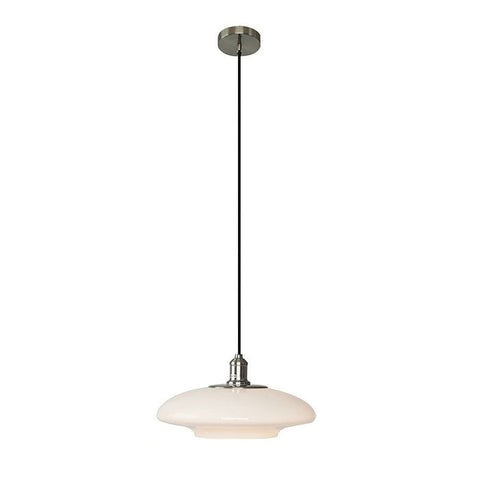 Modern White Glass Pendant Light | Minimalist Design for Contemporary Spaces | E27 Base, Soft Ambient Glow