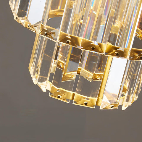 Fernando | Round Tiered Glass Crystal Ceiling Pendant Light