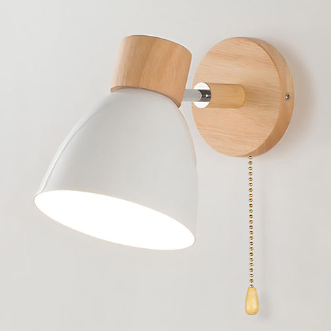 Jandiel | Wood Nordic Modern Hanging Switch Wall Lamp