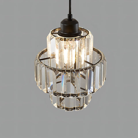 Fernando | Round Tiered Glass Crystal Ceiling Pendant Light