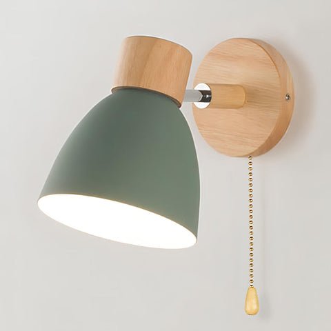 Jandiel | Wood Nordic Modern Hanging Switch Wall Lamp