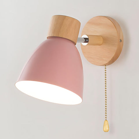 Jandiel | Wood Nordic Modern Hanging Switch Wall Lamp