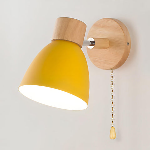 Jandiel | Wood Nordic Modern Hanging Switch Wall Lamp