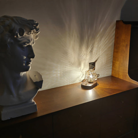 Ice Stone Glass Table Lamp | Luxurious LED Lighting | Sophisticated Design for Home Decor