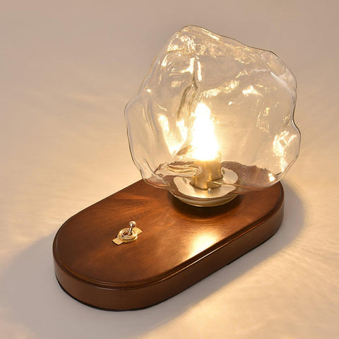 Ice Stone Glass Table Lamp | Luxurious LED Lighting | Sophisticated Design for Home Decor