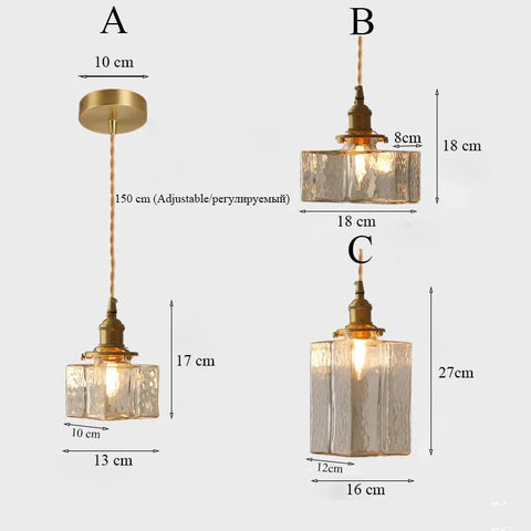 Fatima | Modern Retro Hanging Glass Lamp