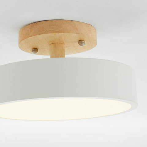 Modern Led Ceiling Light Made Of Wood
