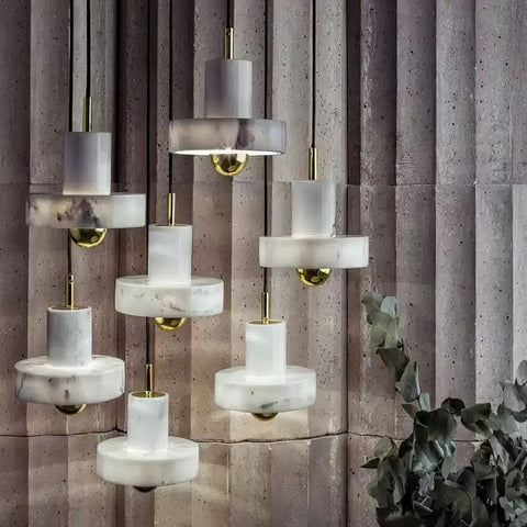 Marble Aura Pendant Lamp | Elegant Design Inspired by the Taj Mahal | Adjustable Height