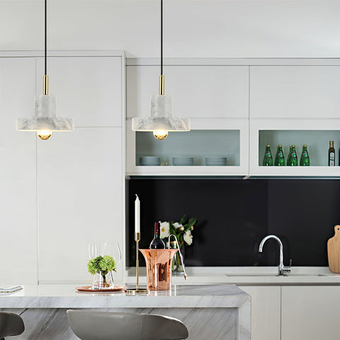Marble Aura Pendant Lamp | Elegant Design Inspired by the Taj Mahal | Adjustable Height