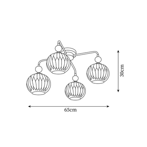 Rylee Ceiling Light | Elegant 4/5/8-Head Rylee Ceiling Light