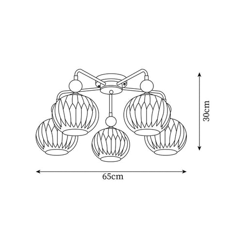 Rylee Ceiling Light | Elegant 4/5/8-Head Rylee Ceiling Light