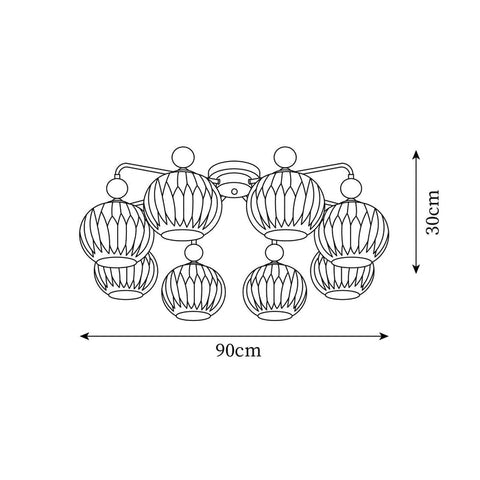 Rylee Ceiling Light | Elegant 4/5/8-Head Rylee Ceiling Light