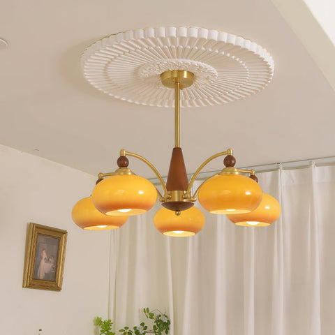 Retro Melodica Chandelier | Victorian-Inspired Elegance with Warm White Light | 3/5/8 Heads, E27 Socket