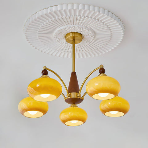 Retro Melodica Chandelier | Victorian-Inspired Elegance with Warm White Light | 3/5/8 Heads, E27 Socket