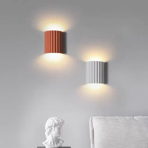 Modern Semi-Circular Resin Wall Sconce For Living Room
