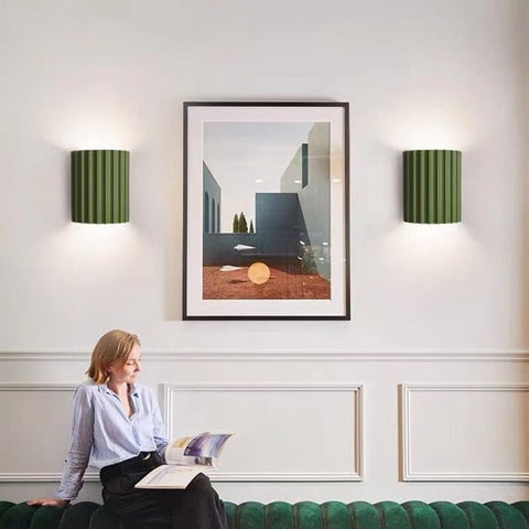 Modern Semi-Circular Resin Wall Sconce For Living Room
