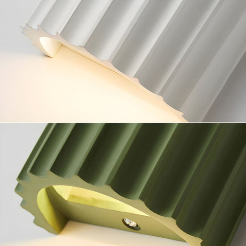 Modern Semi-Circular Resin Wall Sconce For Living Room
