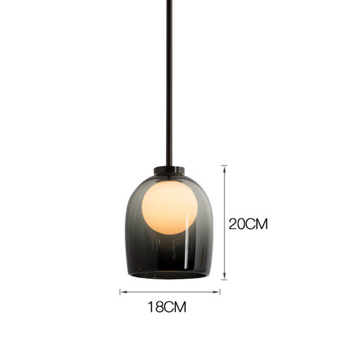 Modern Lustre Glass Ball Pendant Light | Clear or Smoked Finish for Elegant Spaces